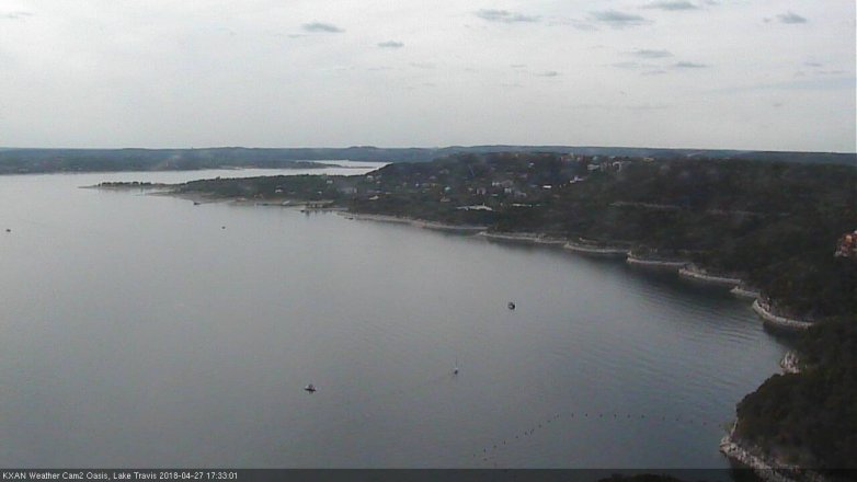 Lake Travis webcam, April 27, 2018 4:50 PM CT