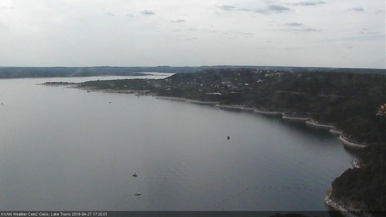 Lake Travis webcam, April 27, 2018 4:55 PM CT