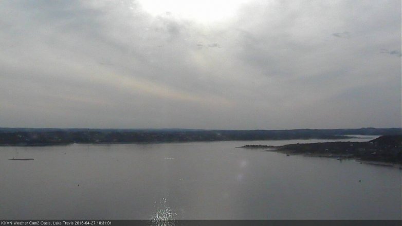 Lake Travis webcam, April 27, 2018 5:55 PM CT