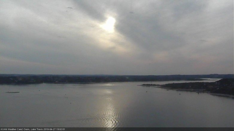 Lake Travis webcam, April 27, 2018 6:30 PM CT