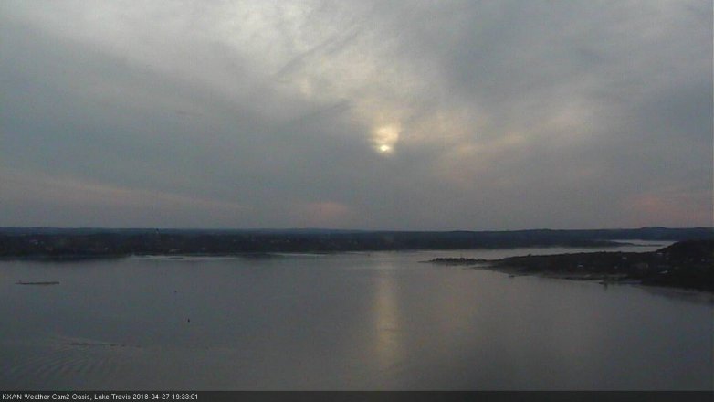 Lake Travis webcam, April 27, 2018 6:50 PM CT