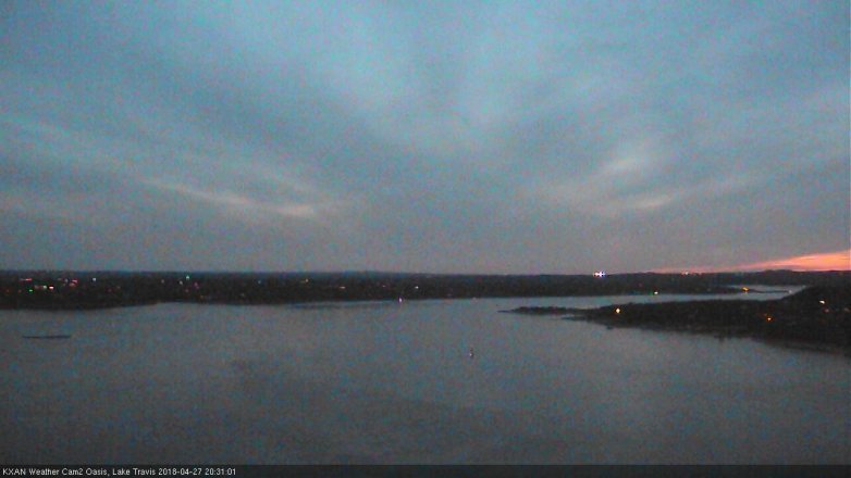 Lake Travis webcam, April 27, 2018 7:35 PM CT
