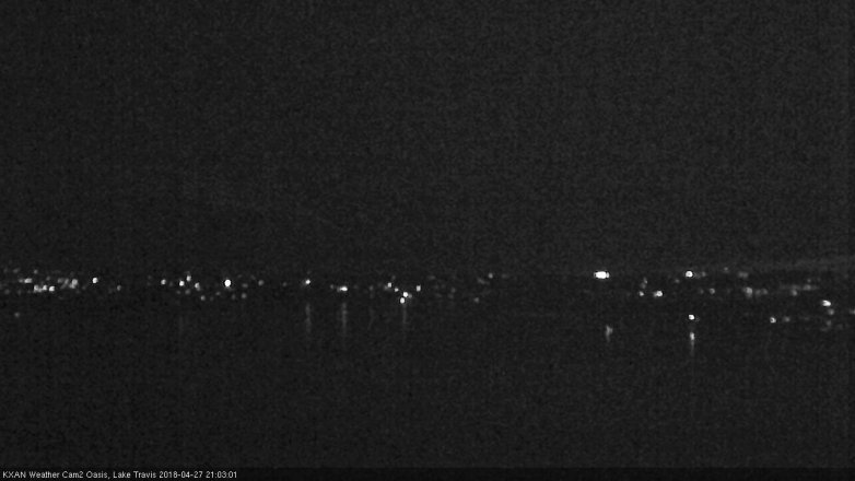 Lake Travis webcam, April 27, 2018 8:30 PM CT