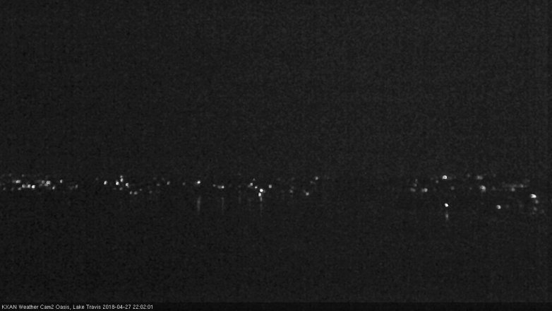 Lake Travis webcam, April 27, 2018 9:10 PM CT