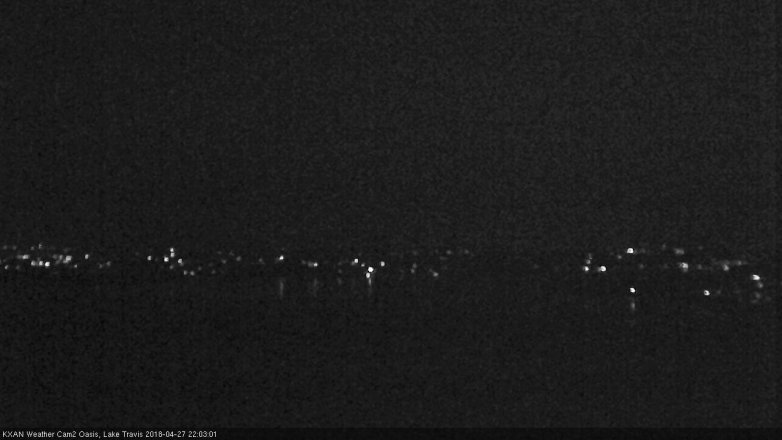 Lake Travis webcam, April 27, 2018 9:30 PM CT