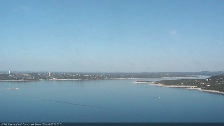 Lake Travis webcam, April 28, 2018 9:00 AM CT