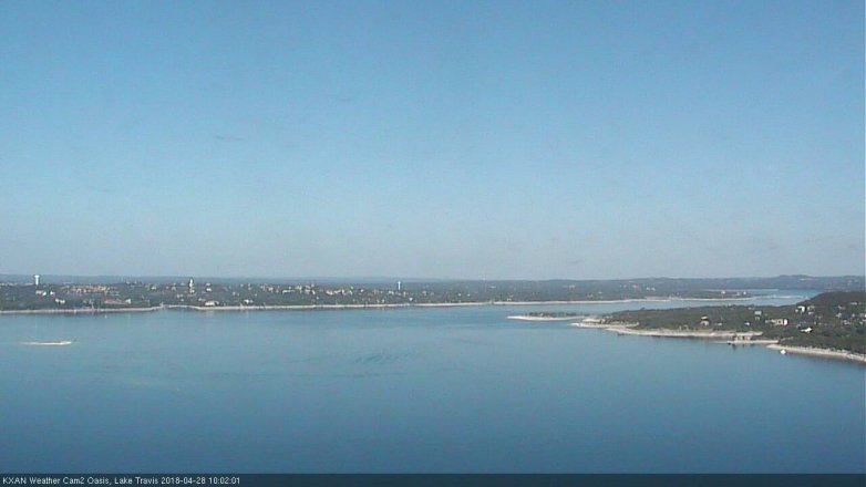 Lake Travis webcam, April 28, 2018 9:05 AM CT