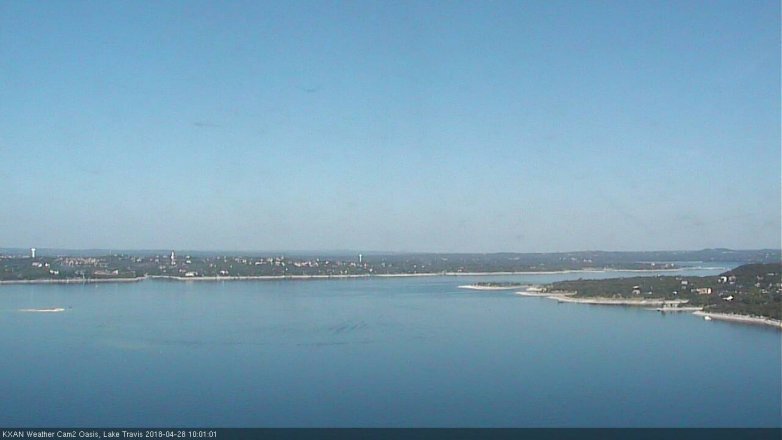 Lake Travis webcam, April 28, 2018 9:10 AM CT