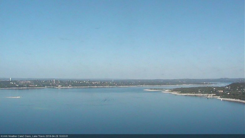 Lake Travis webcam, April 28, 2018 9:35 AM CT