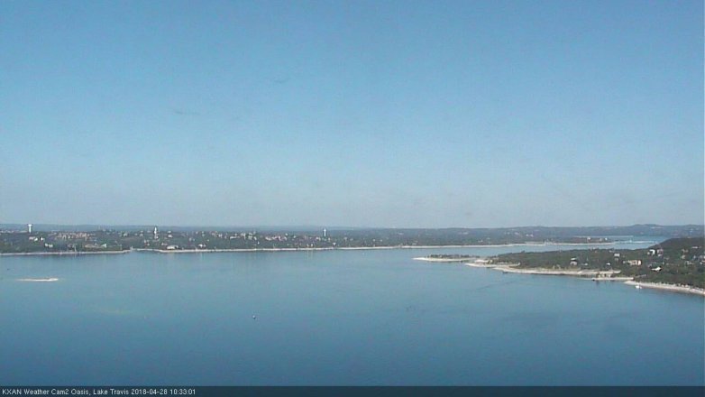 Lake Travis webcam, April 28, 2018 10:00 AM CT