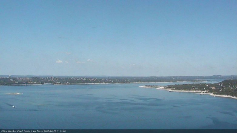 Lake Travis webcam, April 28, 2018 10:45 AM CT