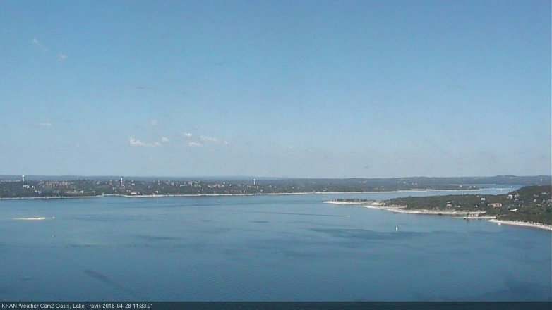 Lake Travis webcam, April 28, 2018 10:55 AM CT