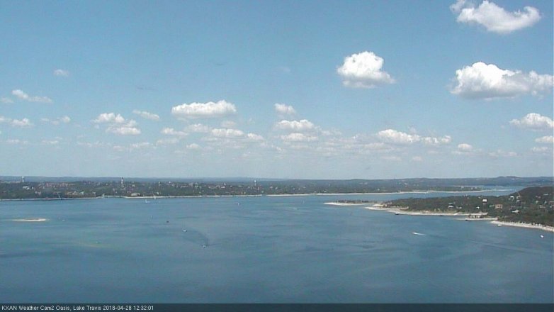 Lake Travis webcam, April 28, 2018 11:40 AM CT