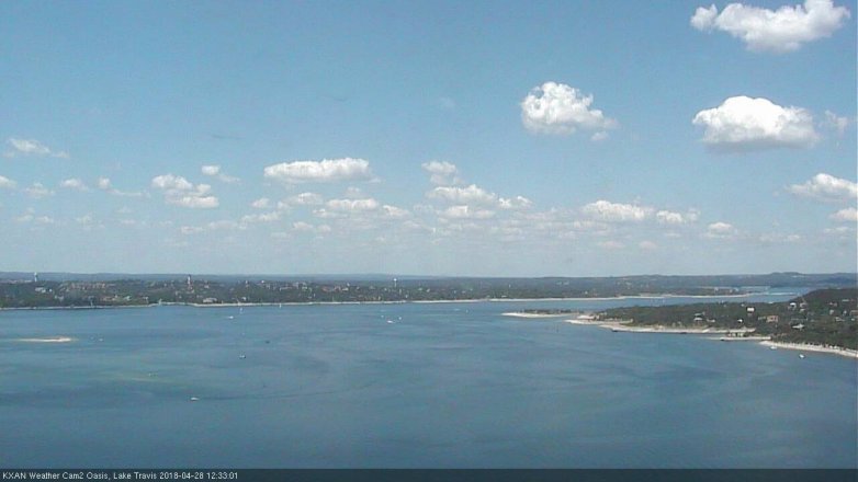 Lake Travis webcam, April 28, 2018 12:05 PM CT