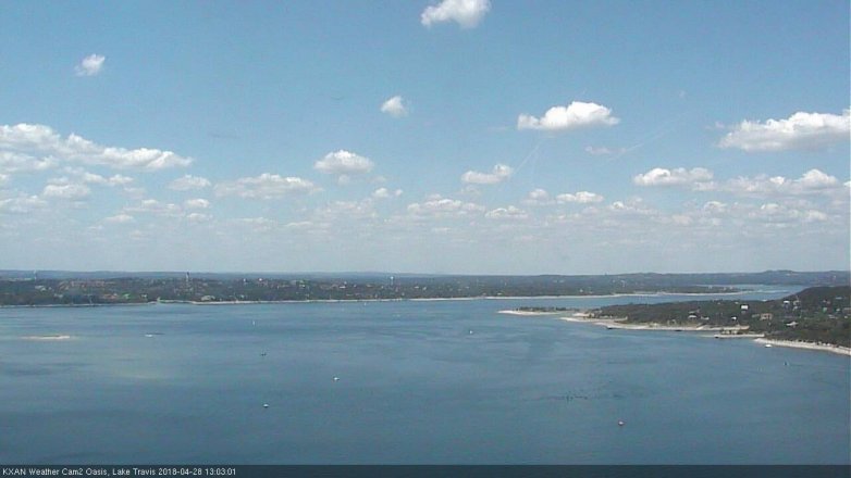 Lake Travis webcam, April 28, 2018 12:15 PM CT