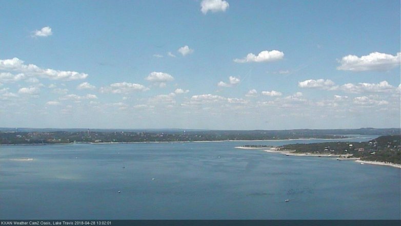 Lake Travis webcam, April 28, 2018 12:20 PM CT