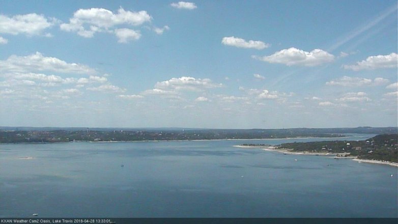 Lake Travis webcam, April 28, 2018 12:40 PM CT