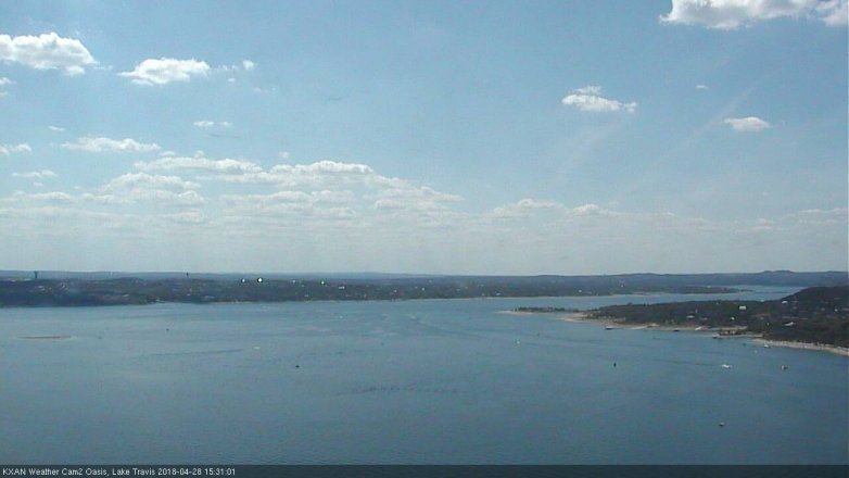 Lake Travis webcam, April 28, 2018 2:45 PM CT