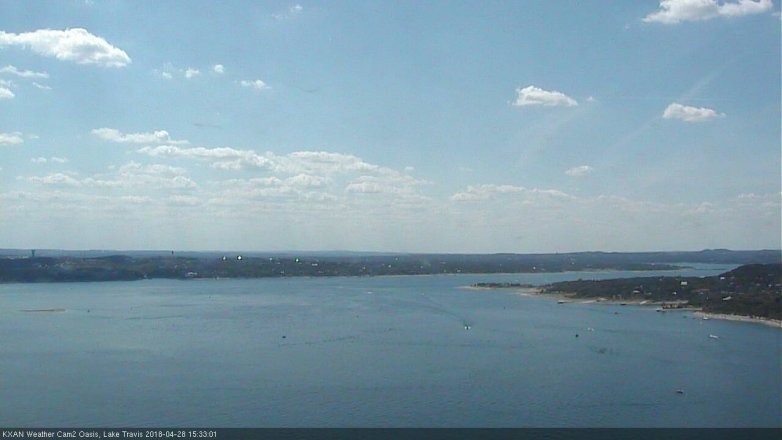 Lake Travis webcam, April 28, 2018 2:50 PM CT