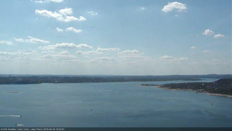 Lake Travis webcam, April 28, 2018 3:15 PM CT
