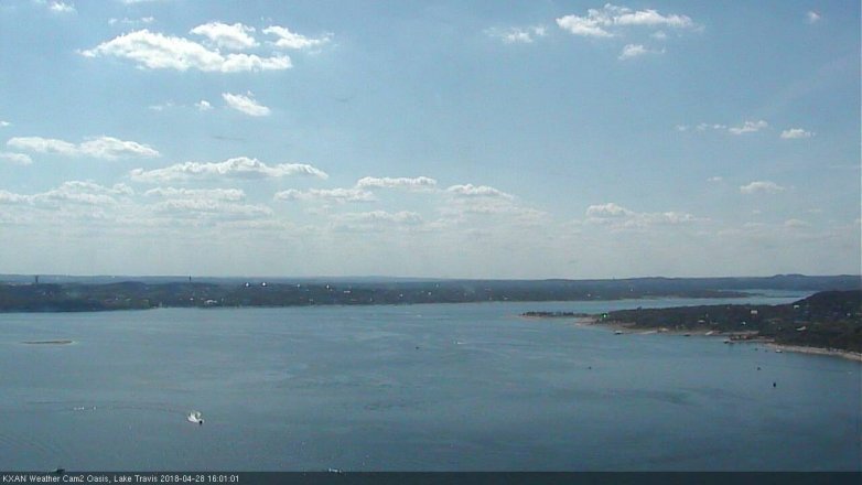 Lake Travis webcam, April 28, 2018 3:25 PM CT