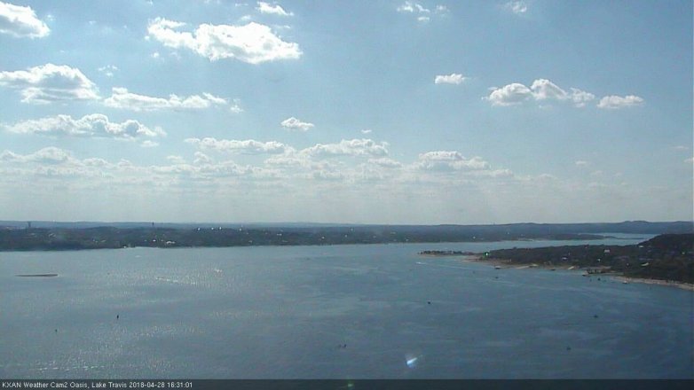 Lake Travis webcam, April 28, 2018 3:45 PM CT