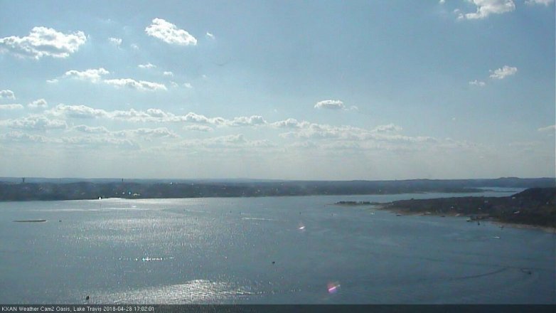 Lake Travis webcam, April 28, 2018 4:15 PM CT