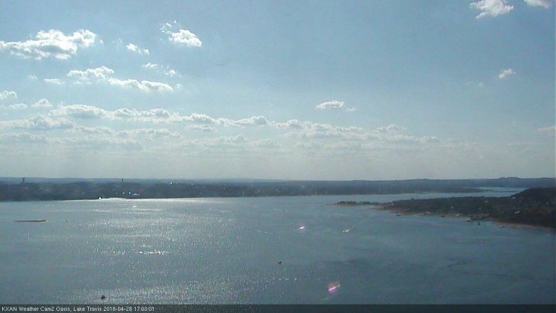 Lake Travis webcam, April 28, 2018 4:30 PM CT