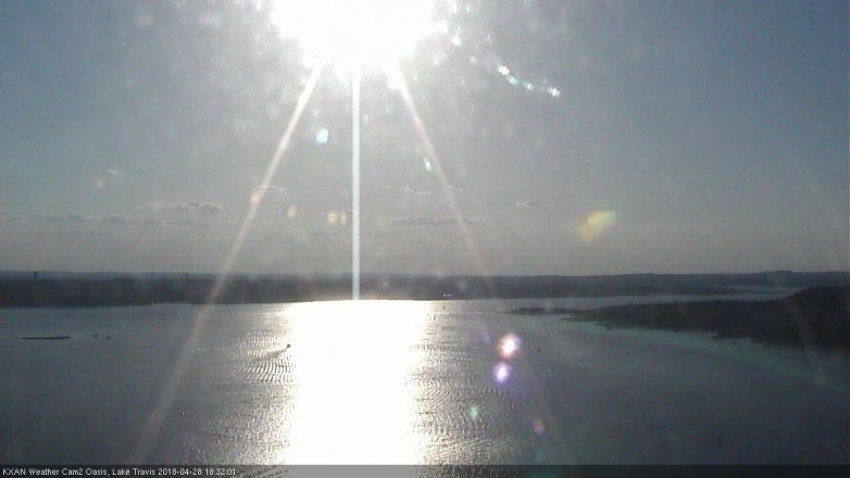 Lake Travis webcam, April 28, 2018 5:50 PM CT
