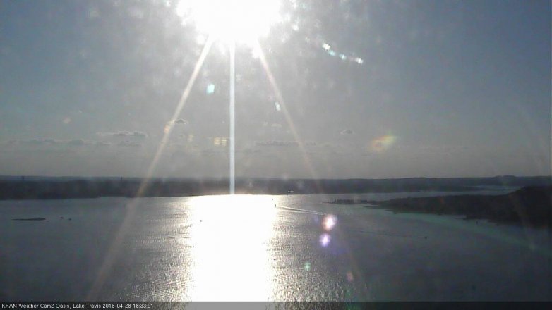 Lake Travis webcam, April 28, 2018 6:00 PM CT