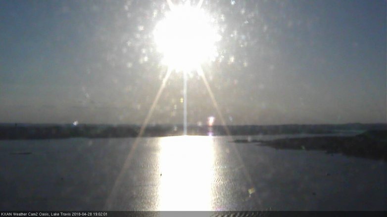 Lake Travis webcam, April 28, 2018 6:30 PM CT