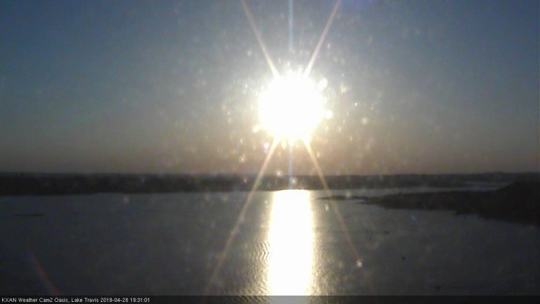 Lake Travis webcam, April 28, 2018 6:35 PM CT