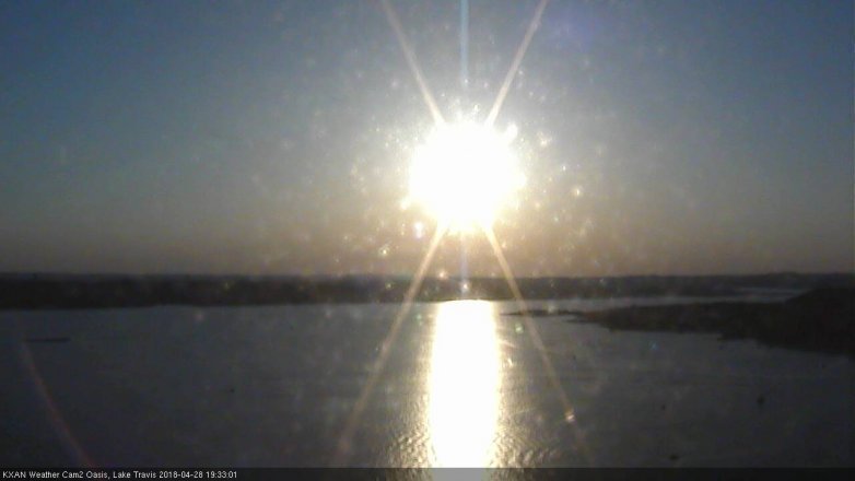 Lake Travis webcam, April 28, 2018 6:40 PM CT