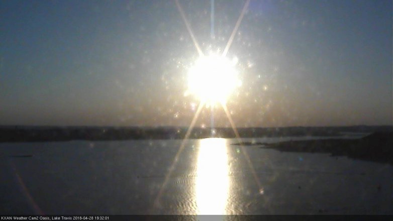 Lake Travis webcam, April 28, 2018 6:45 PM CT