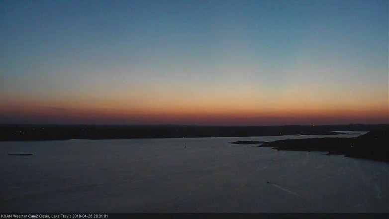 Lake Travis webcam, April 28, 2018 7:35 PM CT