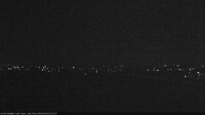 Lake Travis webcam, April 28, 2018 10:00 PM CT