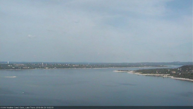 Lake Travis webcam, April 29, 2018 9:10 AM CT