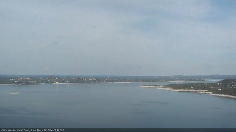Lake Travis webcam, April 29, 2018 9:20 AM CT