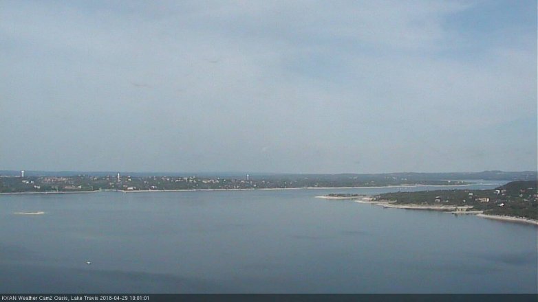 Lake Travis webcam, April 29, 2018 9:25 AM CT
