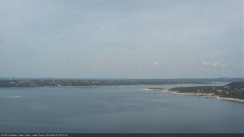 Lake Travis webcam, April 29, 2018 9:35 AM CT