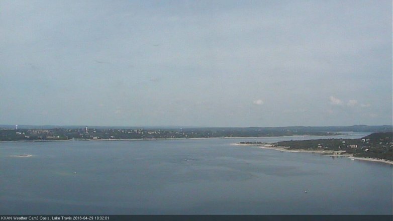 Lake Travis webcam, April 29, 2018 9:50 AM CT