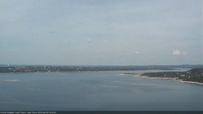 Lake Travis webcam, April 29, 2018 10:05 AM CT