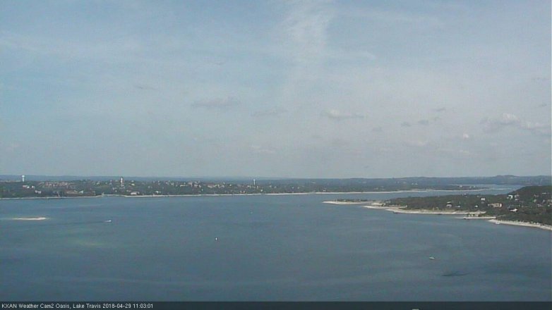 Lake Travis webcam, April 29, 2018 10:20 AM CT