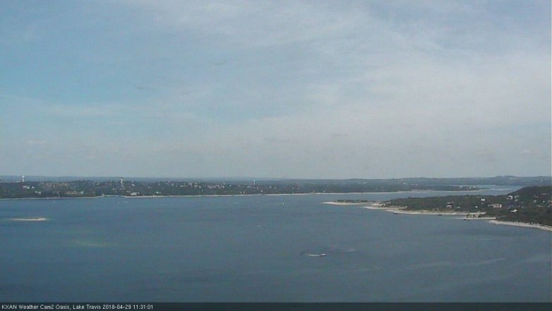 Lake Travis webcam, April 29, 2018 10:35 AM CT