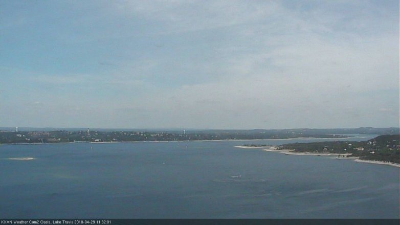 Lake Travis webcam, April 29, 2018 10:40 AM CT