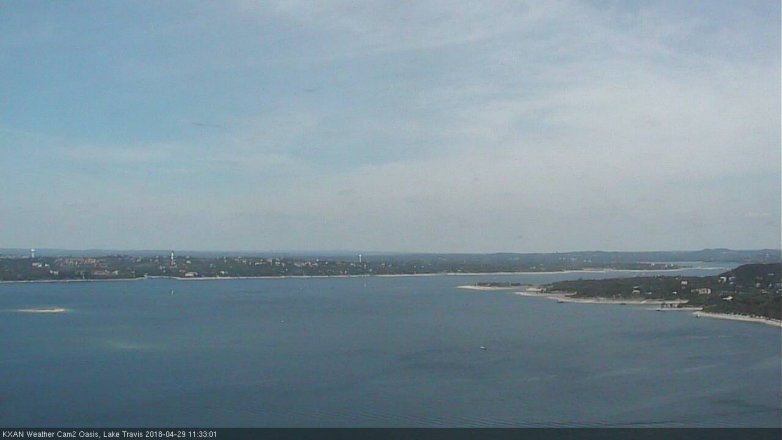 Lake Travis webcam, April 29, 2018 11:00 AM CT