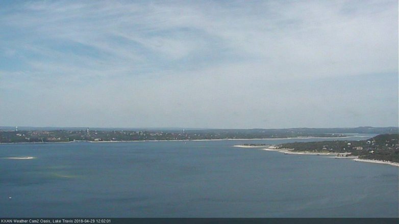 Lake Travis webcam, April 29, 2018 11:25 AM CT