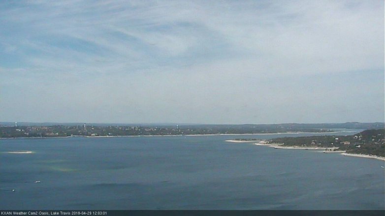 Lake Travis webcam, April 29, 2018 11:30 AM CT