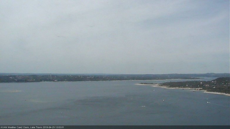 Lake Travis webcam, April 29, 2018 12:25 PM CT