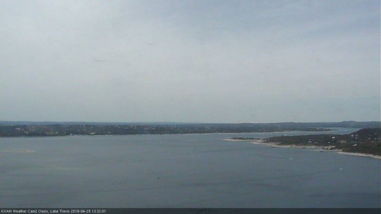 Lake Travis webcam, April 29, 2018 1:00 PM CT